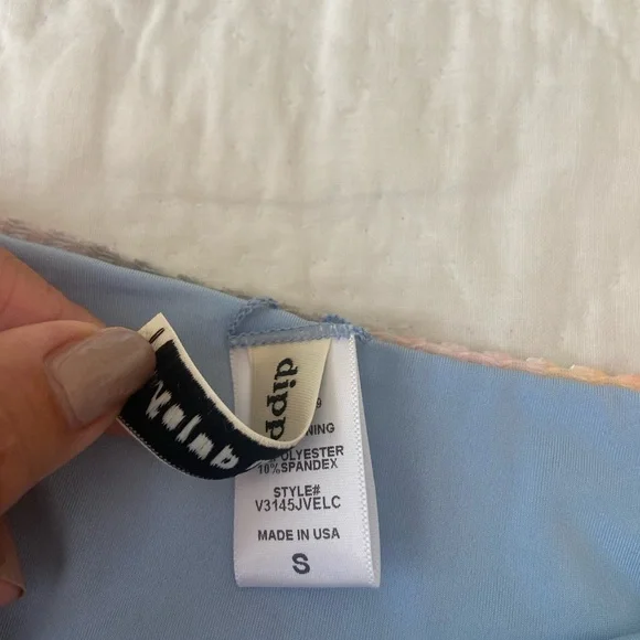 Dippin Daisys NWT never worn. tie-die velour two-piece bathing suit sz S. - Picture 9 of 13